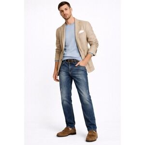 Dsquared2 Icon Jeans Mens 31 Blue Distressed Low Rise Slim Straight